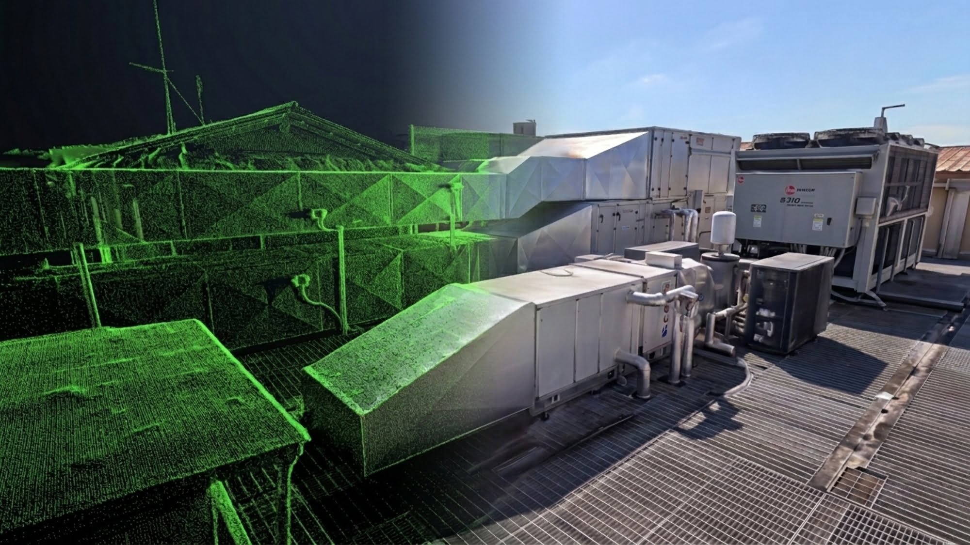Digitalizzazione del rilievo - Elaborazione software delle scansioni LIDAR - Sede SACE, Piazza Poli, Roma